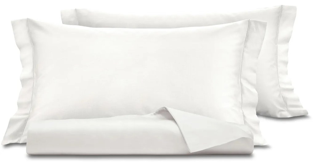 Parure copripiumino matrimoniale raso bianco SmartDecoHome