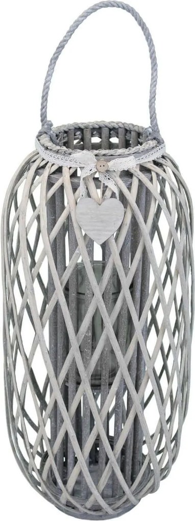 GENEVIEVE - lanterna in vimini tondo 20 x 86 cm