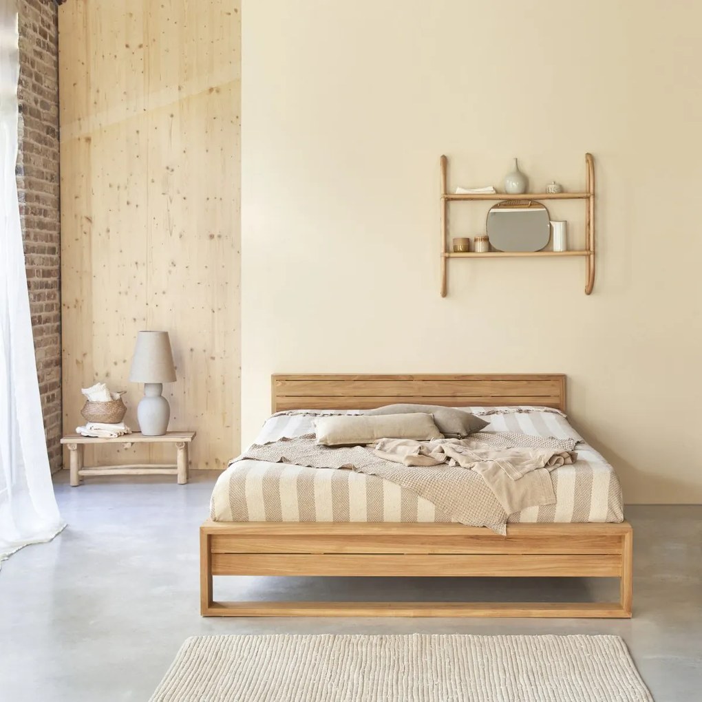 Tikamoon - Letto matrimoniale teak tek massello 160x200 legno esotico camera