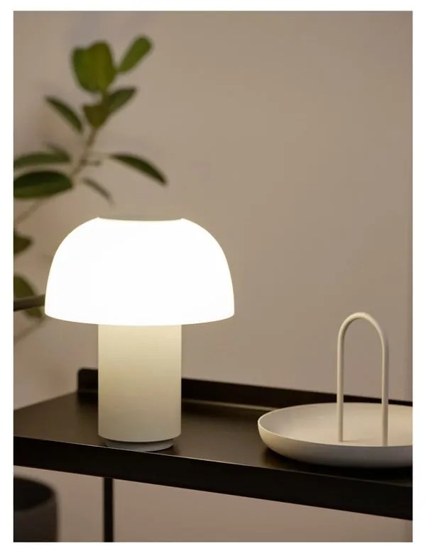 Lampada da tavolo dimmerabile a LED in alluminio grigio (altezza 22 cm) Harvest - Zone