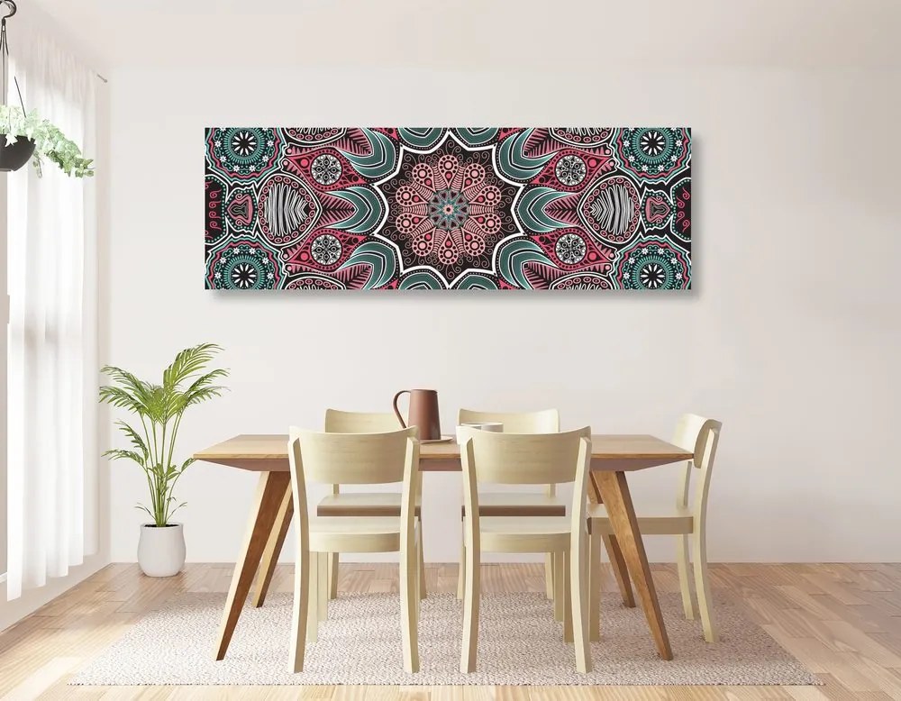 Stampa su tela – Mandala indiana con motivo floreale