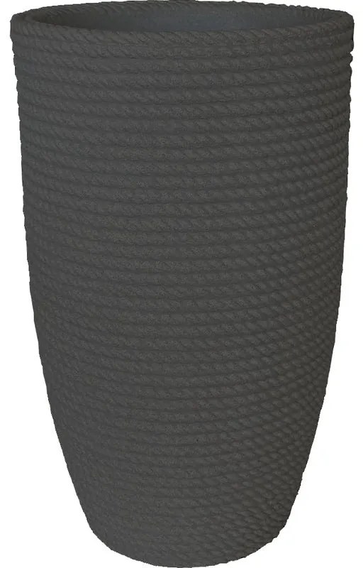 Vaso per piante e fiori BALI in polietilene antracite H 70 cm Ø 41 cm