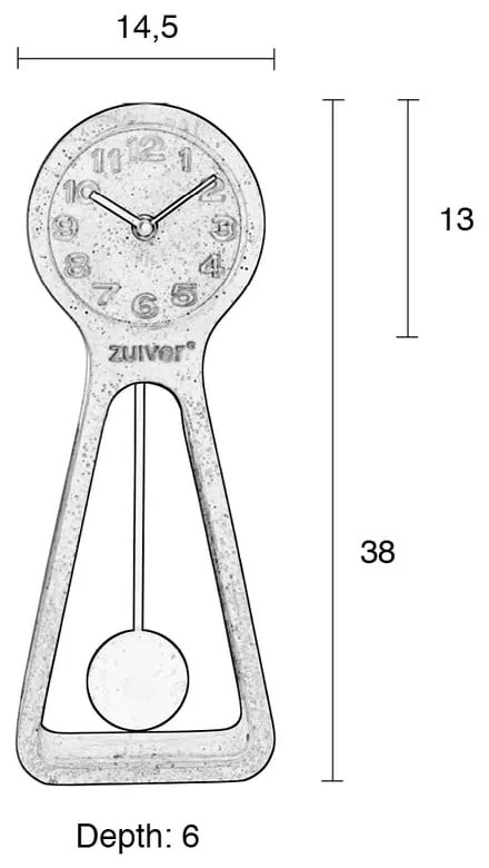 Orologio a navetta Terrazzo - Zuiver