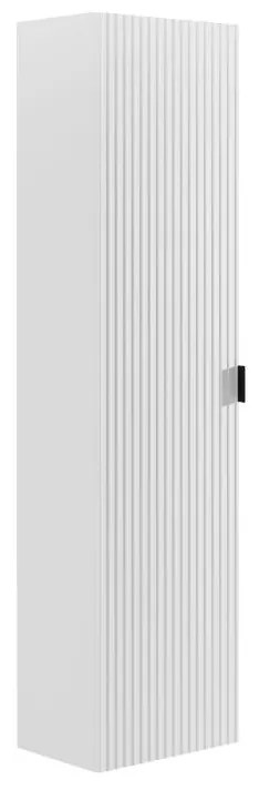 Colonna da bagno sospesa scanalata H140 cm Bianco opaco - ZEVINI