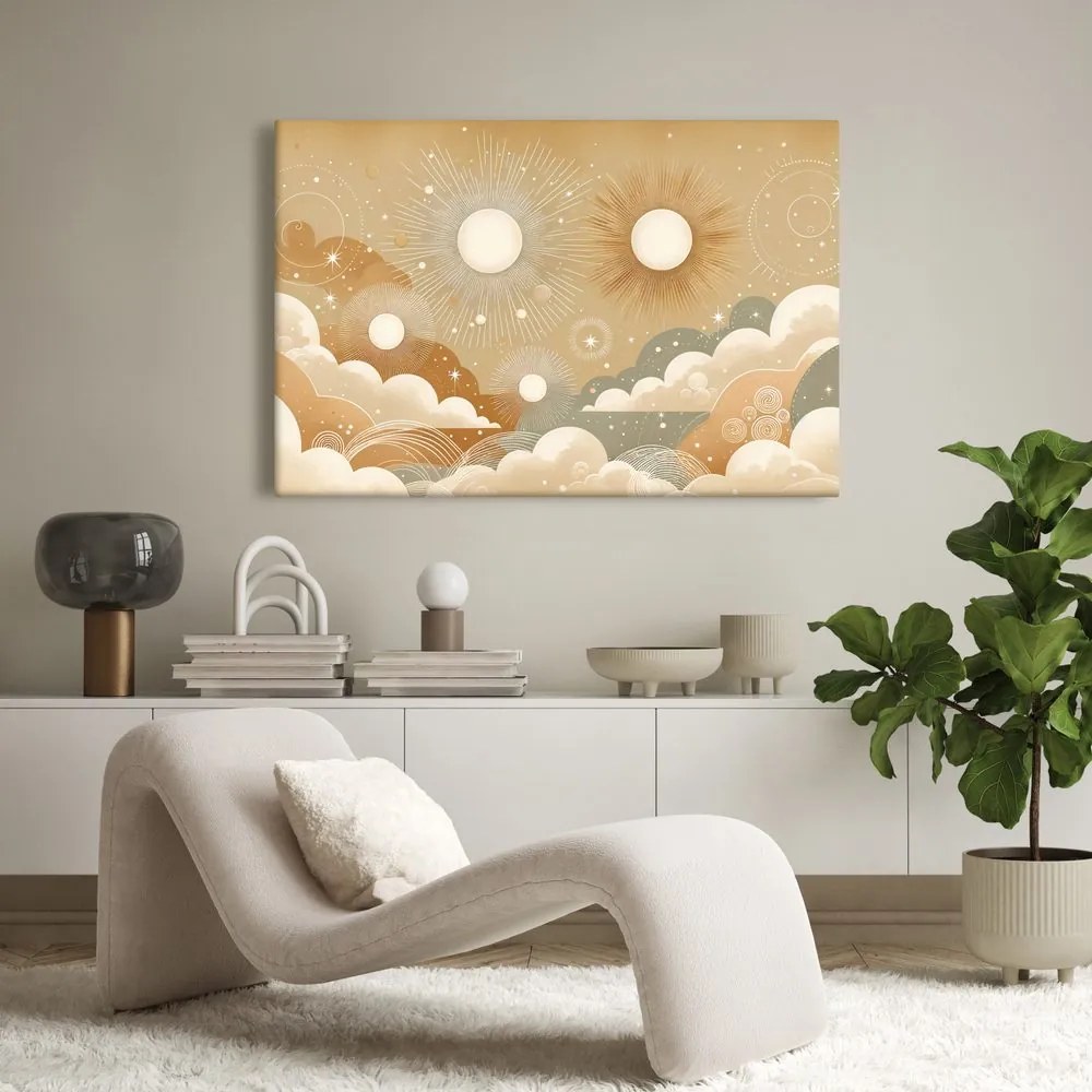 Quadro su tela – Danza celeste di soli e stelle