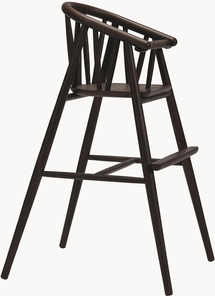 Sedia alta per bambini in legno di quercia fatta a mano Saga