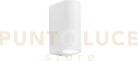 Applique biemissione one bianca 2 luci attacco gu10 ip54 6,7x9,3x13cm