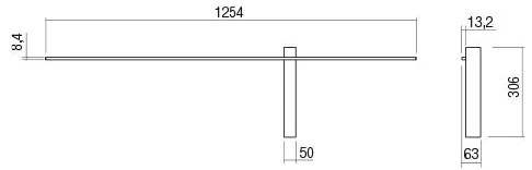 Redo 01-2201 - Applique LED TANGENT LED/14W/230V 3000K nera