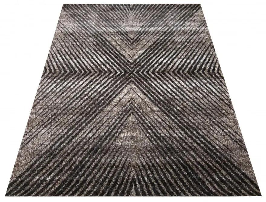 Tappeto moderno con interessante motivo geometrico di linee diagonali ripetute Larghezza: 60 cm | Lunghezza: 100 cm
