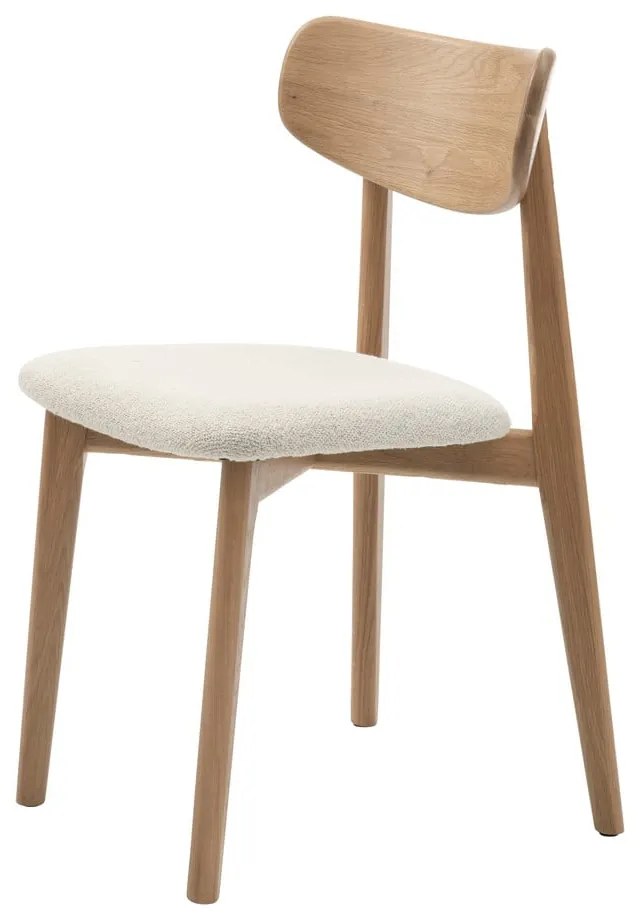 Sedia da pranzo in colore crema-naturale Elim - Unique Furniture