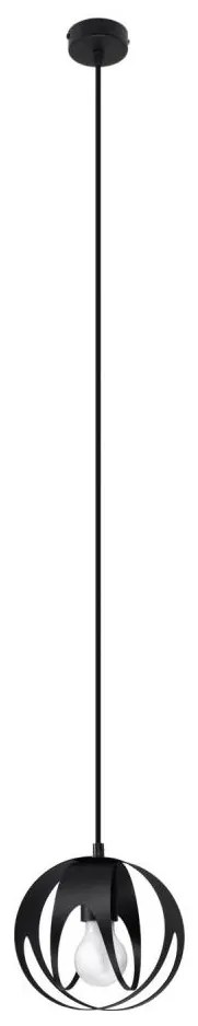 Sollux SL.1087 - Lampadario su corda TULOS 1xE27/60W/230V nero