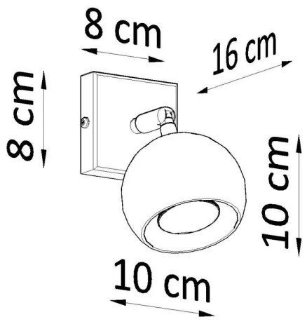 Sollux SL.0437 - Faretto da parete OCULARE 1xGU10/10W/230V