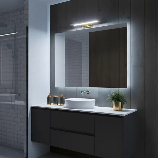 Illuminazione LED per specchio da bagno KLIMT LED/8W/230V 3000/4000/6000K 40 cm IP44 dorata