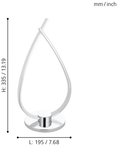 Eglo 31997 - Lampada LED da tavolo RONCADE LED/14W/230V