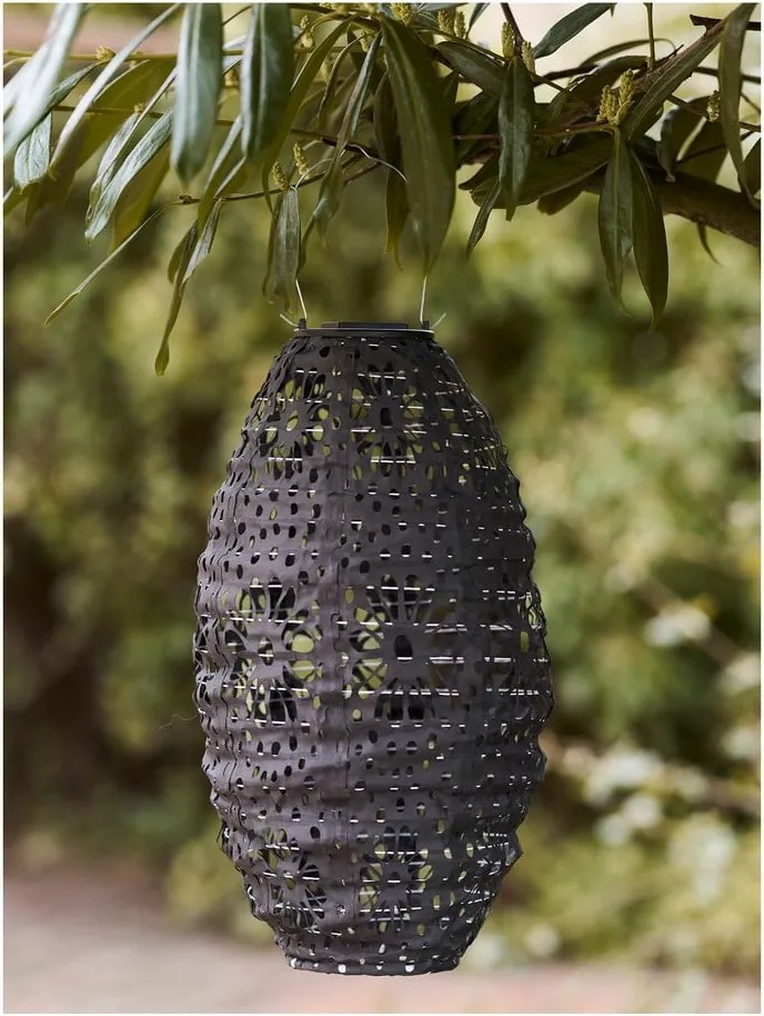 Lanterna a LED grigio scuro con alimentazione a pannelli solari da esterno (altezza totale 40 cm) Foxdale – House Nordic