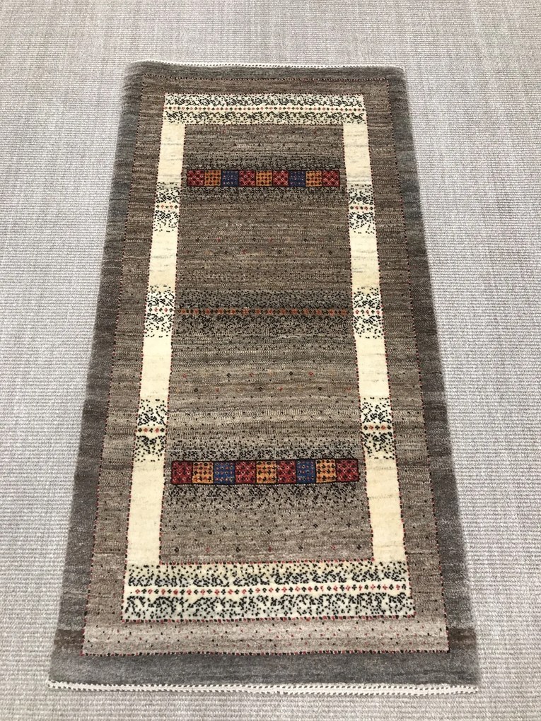 Loribaft Tappeto 140x70 Beige (Iran) Annodato A Mano