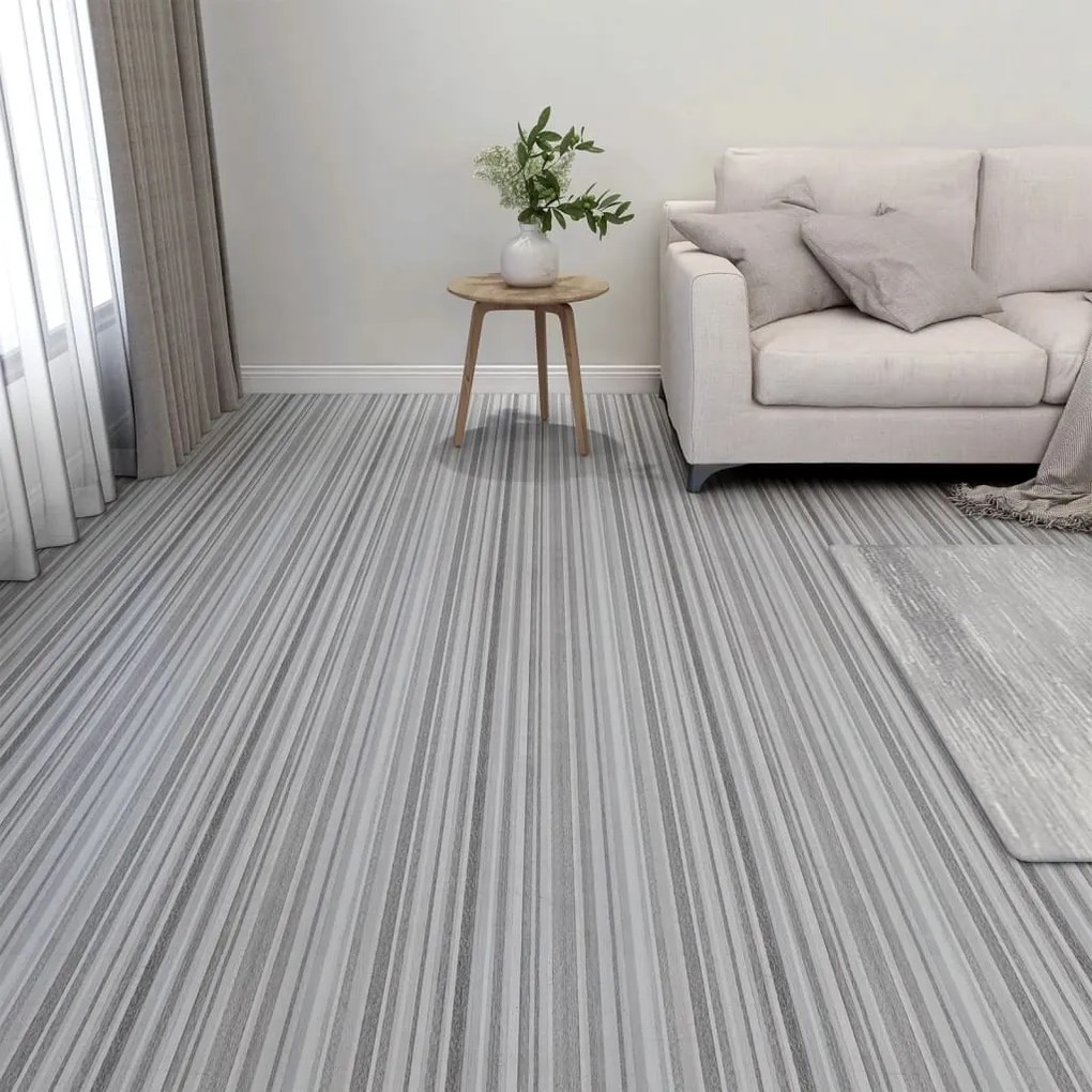 Listoni Pavimenti Adesivi 20 Pz İn Pvc 1,86 M² Grigio Chiaro /