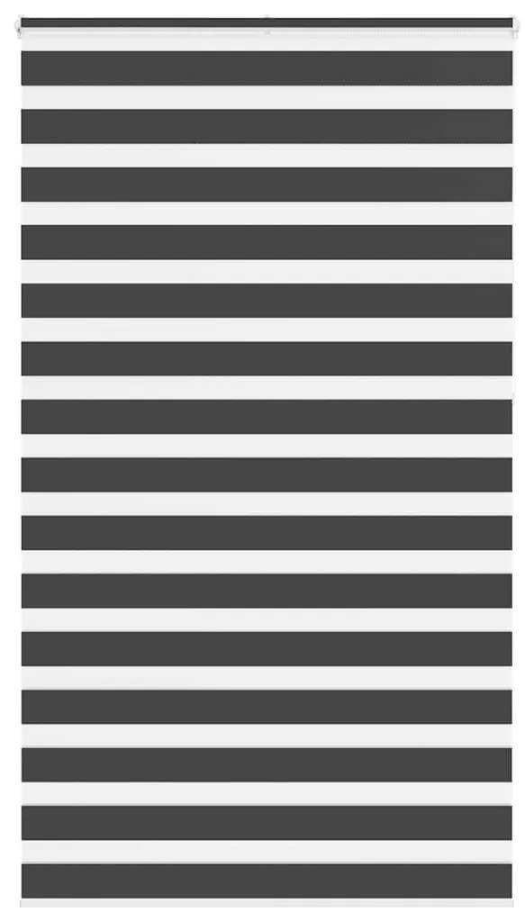 Tenda A Rullo Zebra Nero Larghezza Tessuto 120,9 Cm Poliestere /