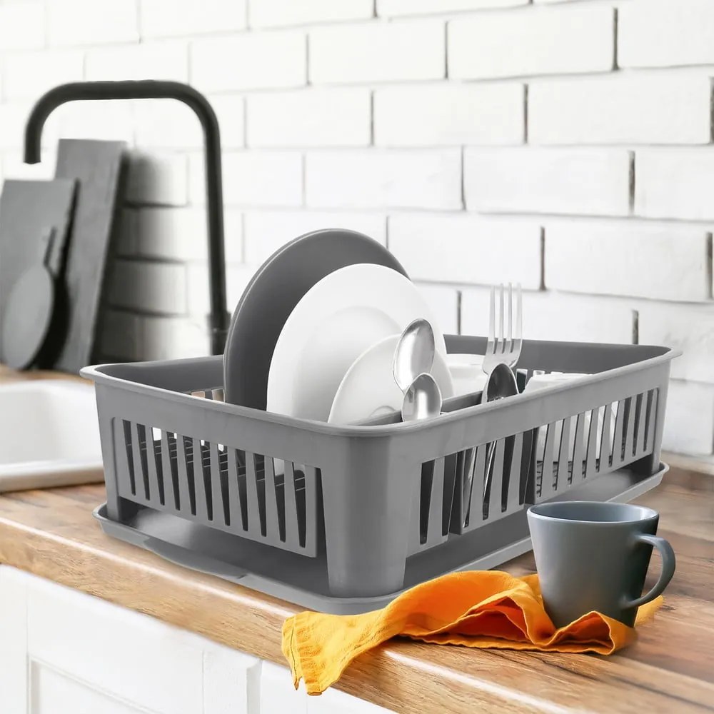 Vassoio di raccolta in plastica grigia - Orion