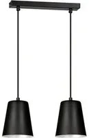 Lampada a Sospensione Milargo, Nero, Acciaio, 40x100x14 cm, EPIKASA