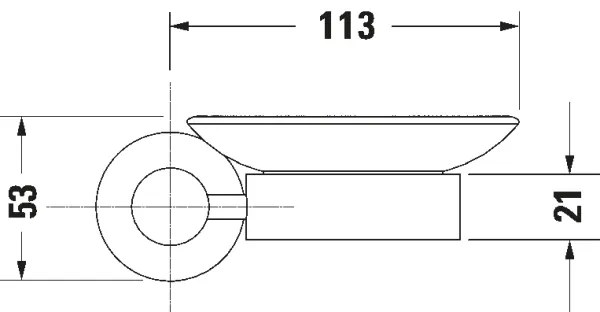 Duravit 99181000 - Portasapone da parete D-CODE destro, cromo lucido