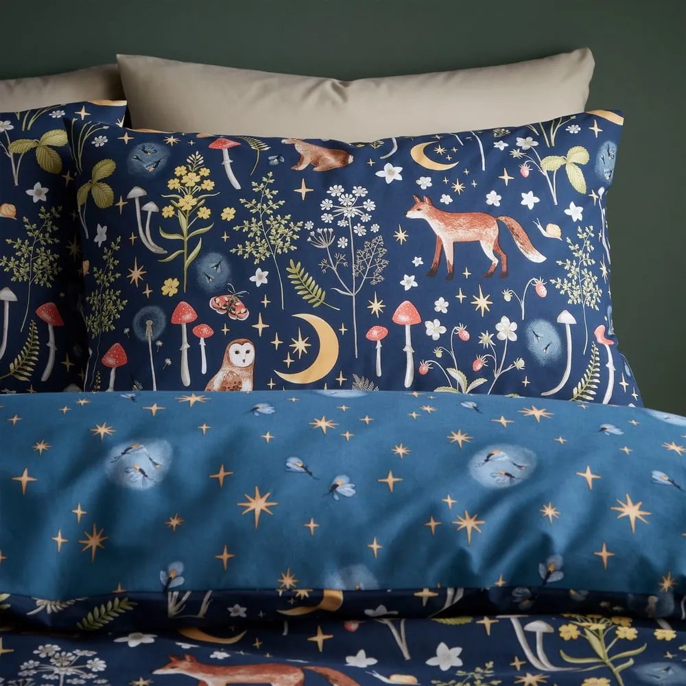 Biancheria da letto blu scuro per letto matrimoniale 200x200 cm Enchanted Twilight - Catherine Lansfield