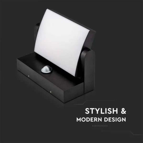 Lampada da parete LED esterna con sensore LED/17W/230V 4000K IP65 nero