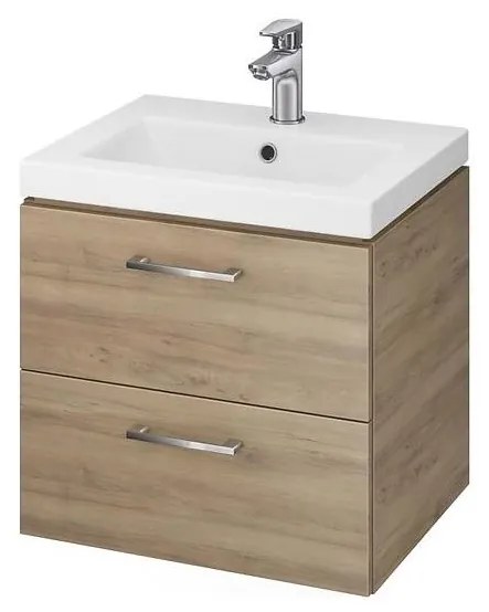 Cersanit S801-153-DSM - Mobile bagno sospeso con lavabo LARA COMO noce