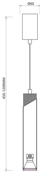 Lampadario a sospensione con filo NEO 1xGU10/8W/230V nero/oro