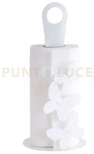 Porta rotoli butterfly bianco