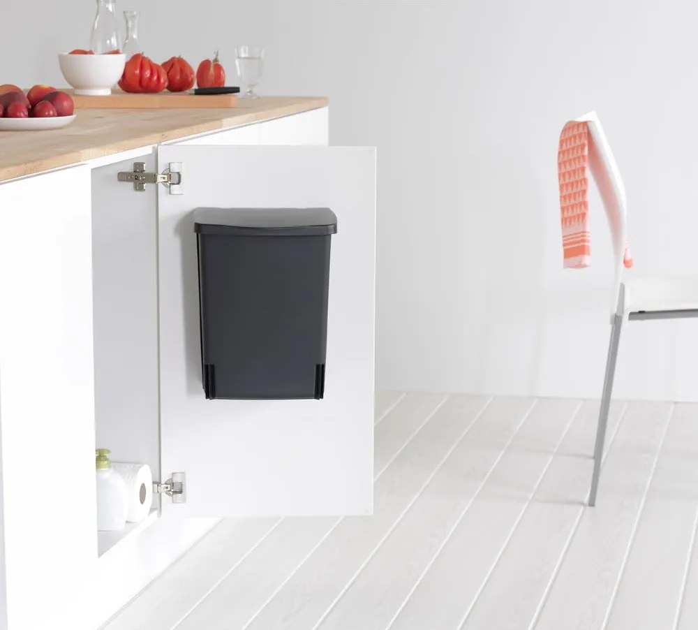Bidone nero da incasso in plastica 10 L - Brabantia