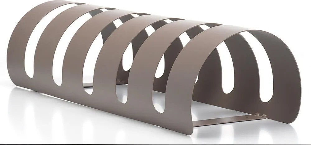 Rastelliera Portabici 5 Posti in Ferro 90x30x23 cm Belfer Bike Rack 42/PB Tortora...