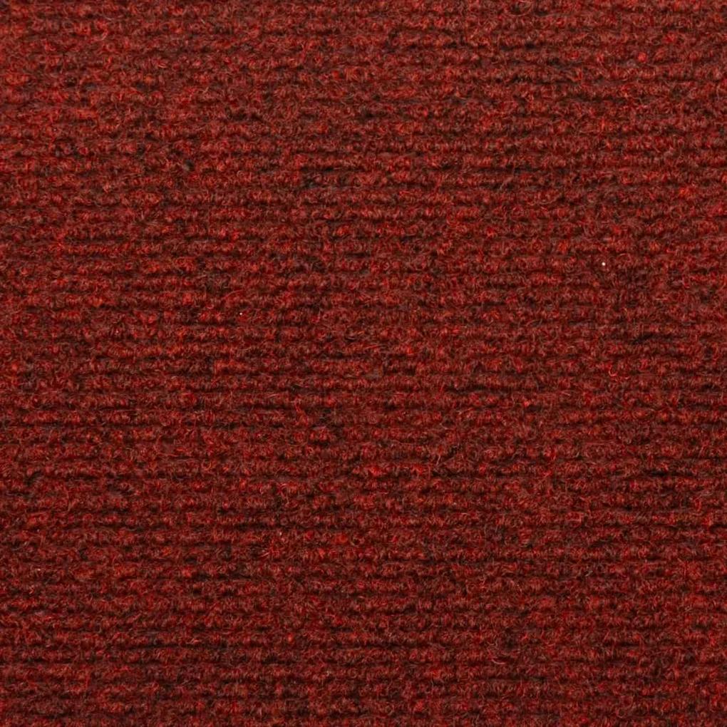Tappetini per Scale Tessuto Agugliato 15 pz 65x21x4 cm Rossi