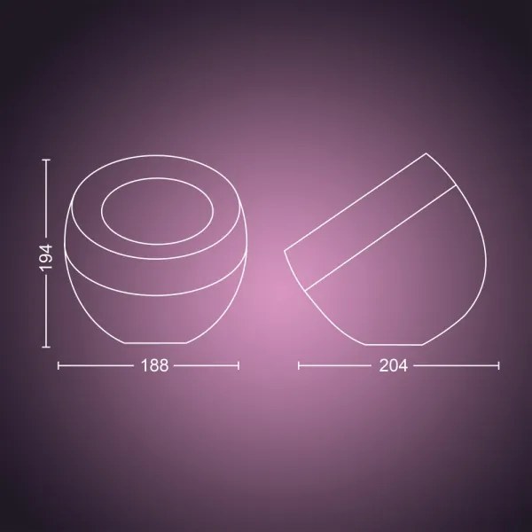 Philips - Lampada da tavolo LED RGB Hue IRIS LED/10W/230V nero