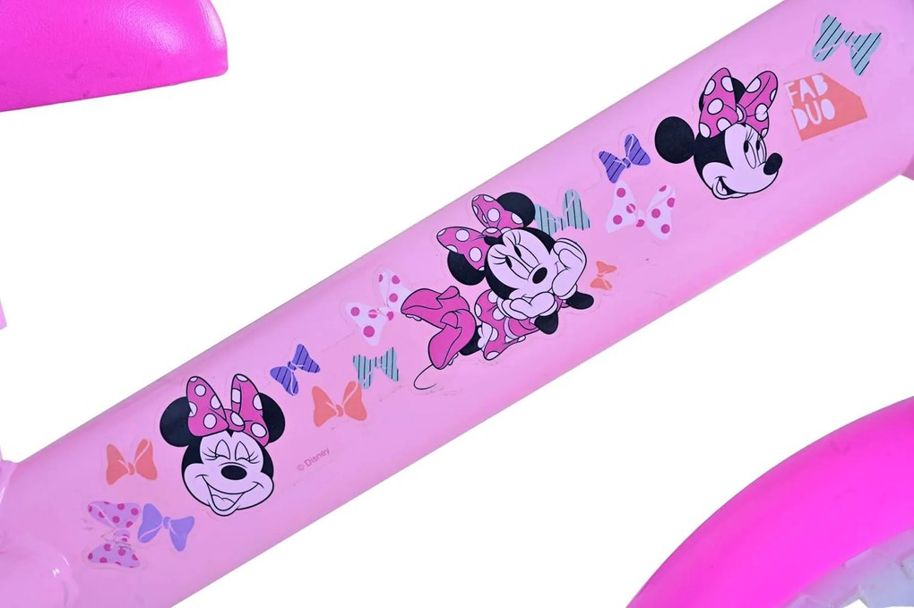 Balance Bike Bicicletta Senza Pedali per Bambini 12" Licenza Disney Minnie Rosa...
