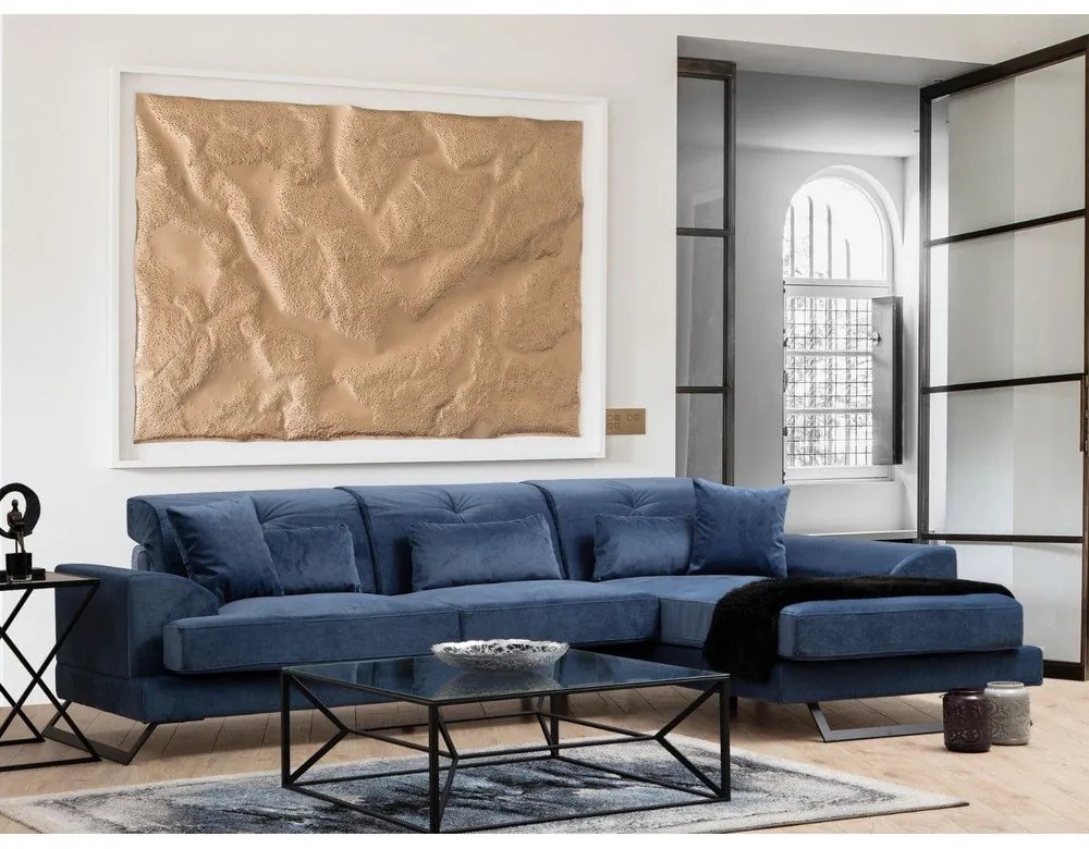 Divano angolare blu (angolo destro) Frido - Balcab Home