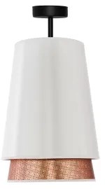 Duolla - Lampadario a plafone BELL SHINY 1xE27/15W/230V diametro 25 cm bianco/rame