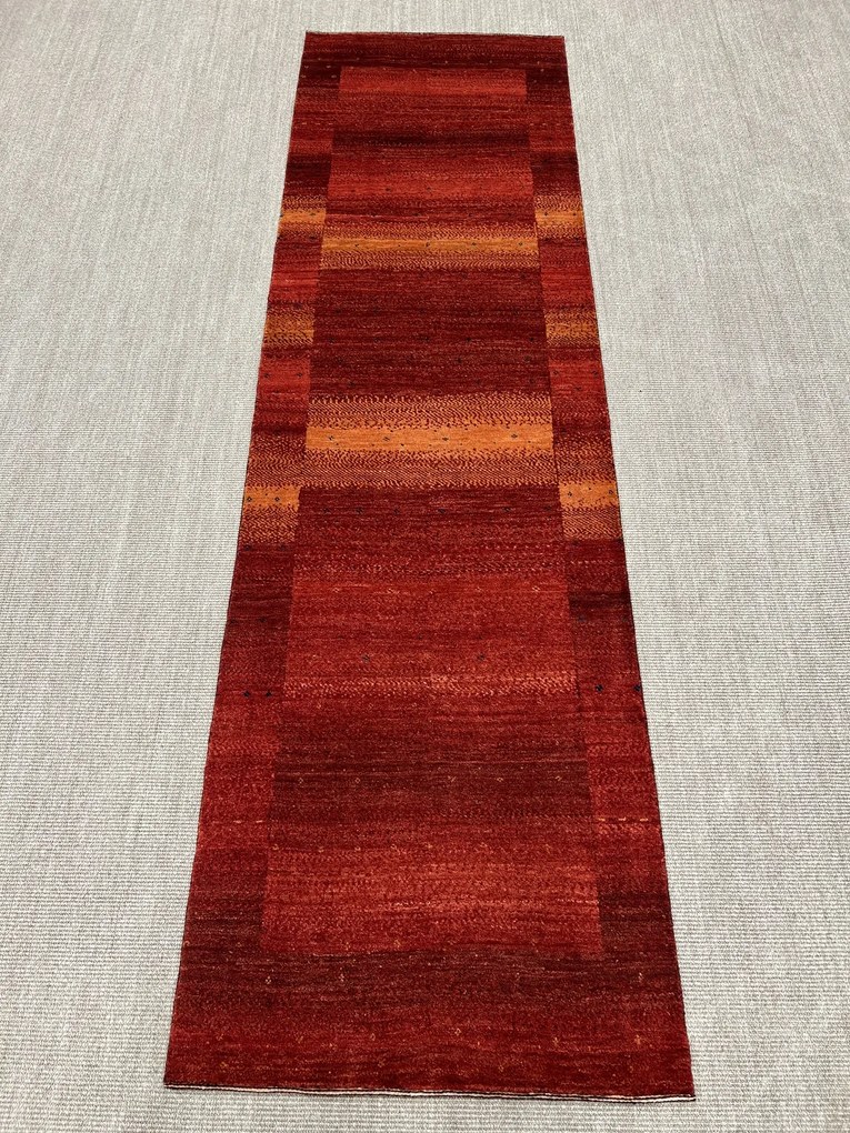 Loribaft Tappeto 90 x 320 Rosso (Iran) Annodato A Mano