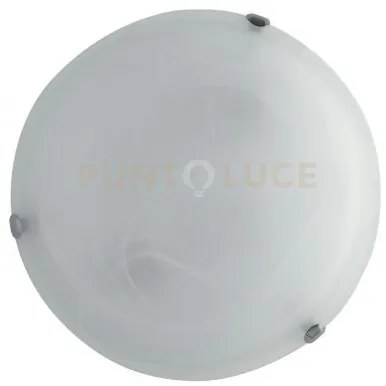 Plafoniera duna bianca 3 luci attacco e27 50x50x11cm in vetro satinato