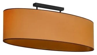 Duolla - Lampadario a plafone OVAL VEGAN 2xE27/15W/230V marrone