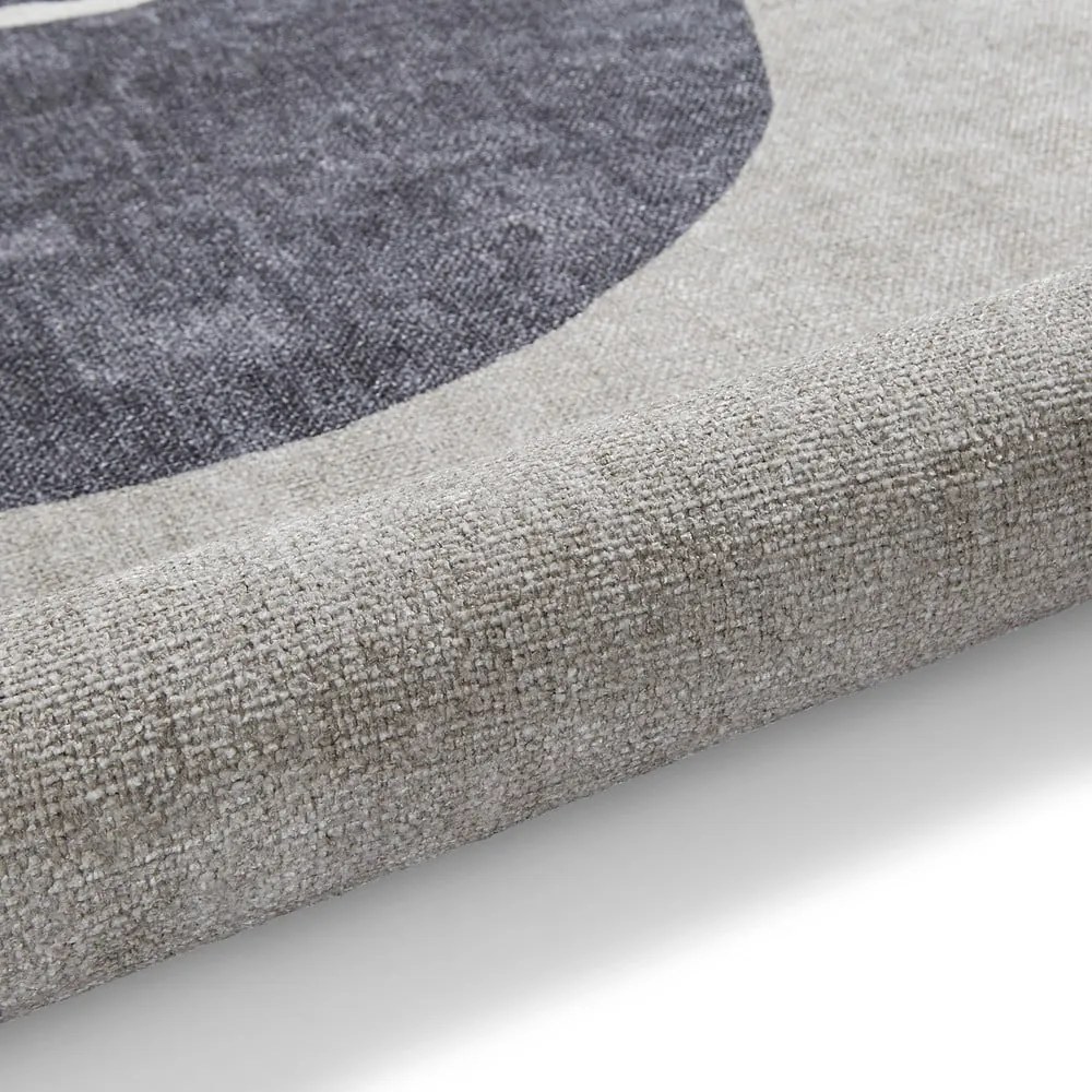 Tappeto grigio in misto cotone lavabile 122x170 cm Whisper – Think Rugs