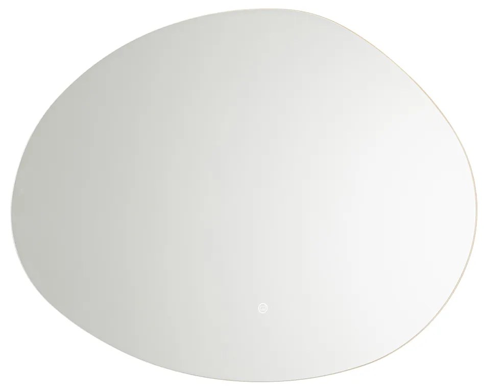 Specchio da bagno 80 cm con LED e riscaldamento specchio - Biba