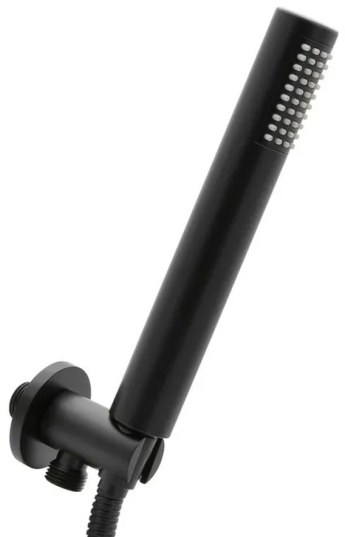 Set doccia incasso Paco nero opaco con soffione 25 cm e kit doccino