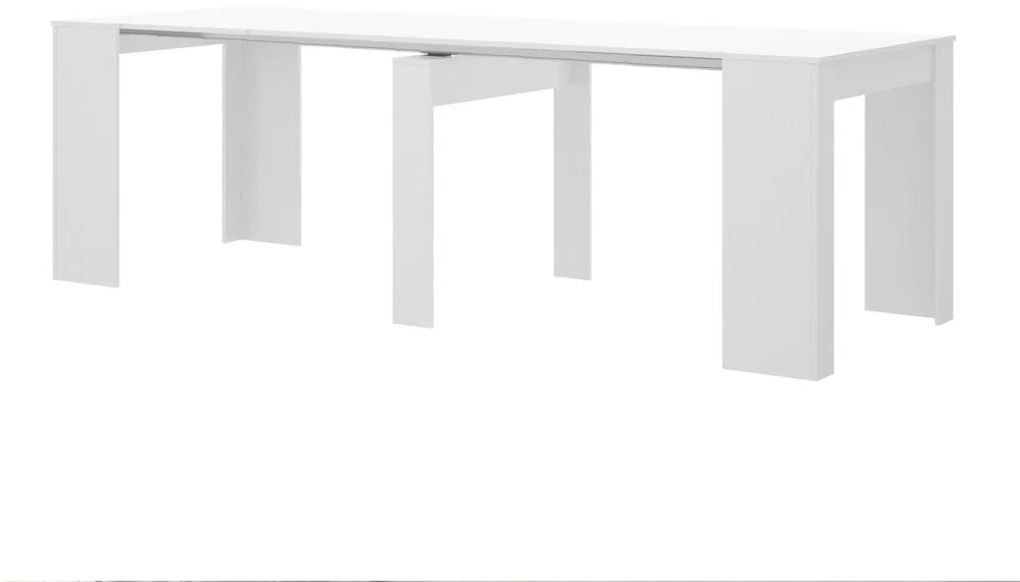 Console tavolo allungabile 10 coperti 4 prolunghe - colore Bianco - ONEGA