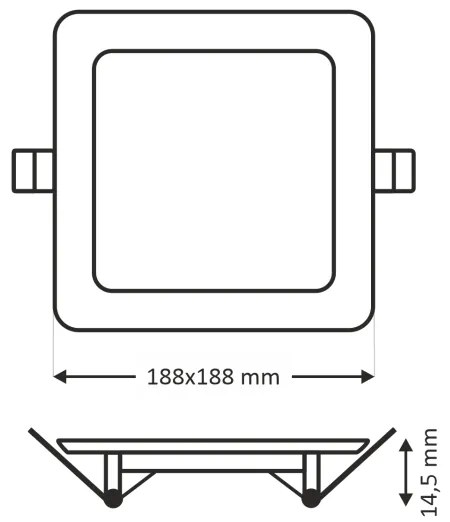 Lampada LED da incasso SQUARE LED/15W/230V 6500K 18,8x18,8 cm bianco
