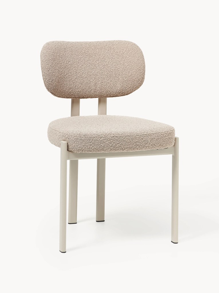 Sedia imbottita in bouclé Adrien