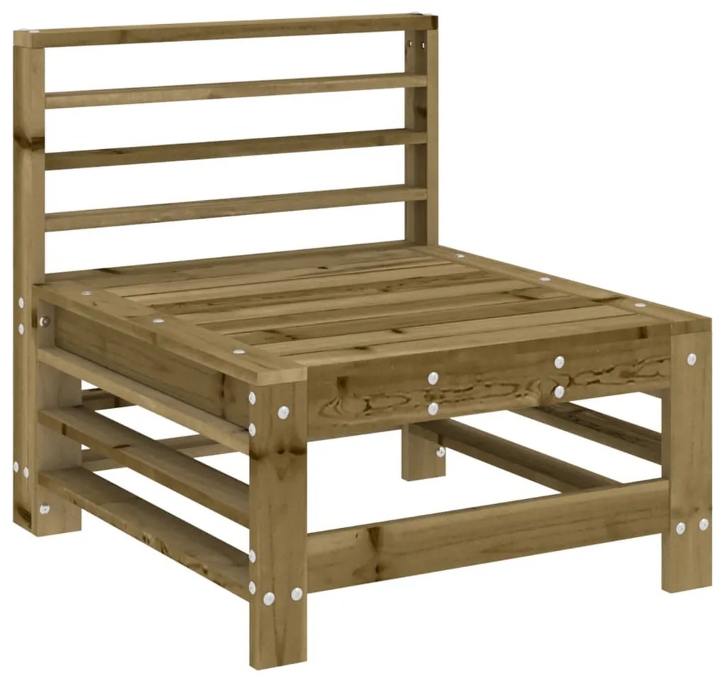 Set salotto da giardino 7 pz in legno impregnato di pino