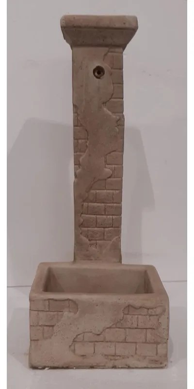 Fontana a colonna DEL BORGO in cemento H 73 cm, 38 x 28 cm