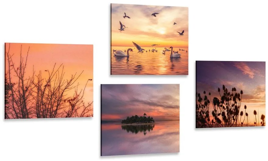 Set di quadri – Natura in versione romantica