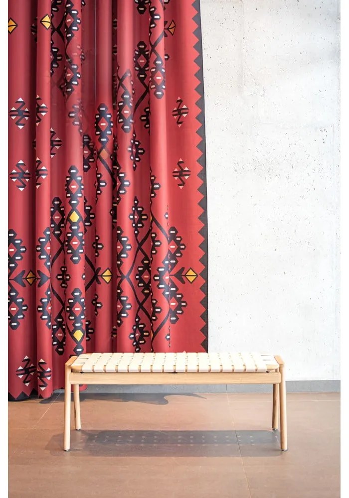 Panchina in colore bianco e naturale Klupa - Gazzda